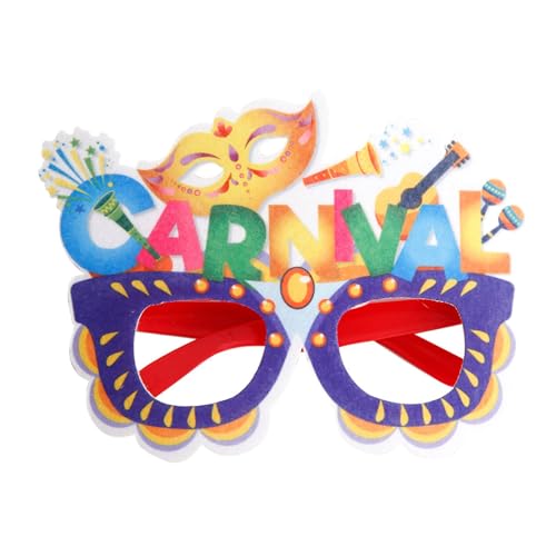 1/n Stück Lustige Party Brillen-Foto Requisiten Maskerade Masken Kostüm Dekoration für Kinder Erwachsene Halloween Karneval Fasching Ball Geburtstag Mexikanischen Hawaiian Party (Mehrfarbig #1) von Micozy