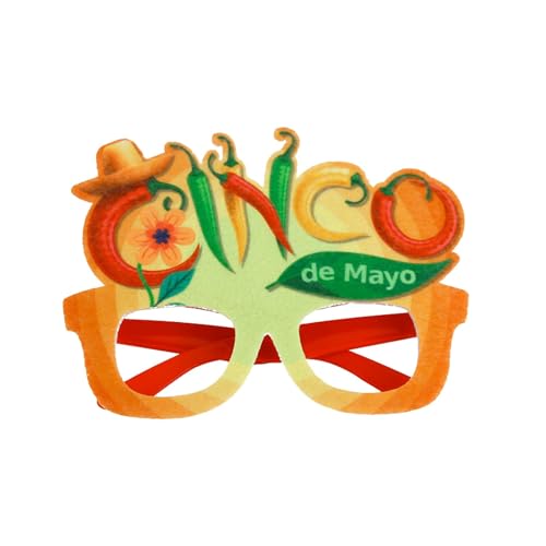 1/n Stück Lustige Party Brillen-Foto Requisiten Maskerade Masken Kostüm Dekoration für Kinder Erwachsene Halloween Karneval Fasching Ball Geburtstag Mexikanischen Hawaiian Party (Mehrfarbig #12) von Micozy