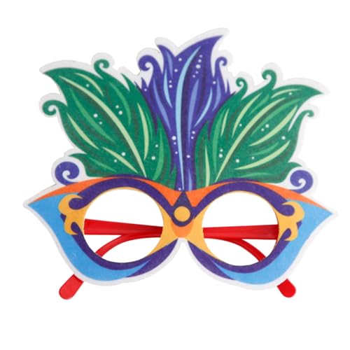 1/n Stück Lustige Party Brillen-Foto Requisiten Maskerade Masken Kostüm Dekoration für Kinder Erwachsene Halloween Karneval Fasching Ball Geburtstag Mexikanischen Hawaiian Party (Mehrfarbig #15) von Micozy