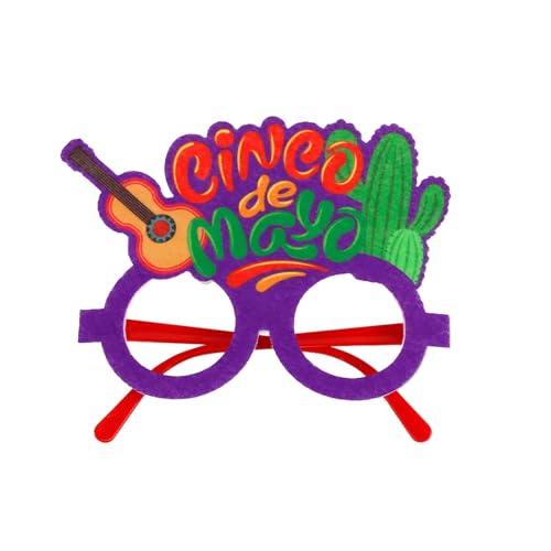 1/n Stück Lustige Party Brillen-Foto Requisiten Maskerade Masken Kostüm Dekoration für Kinder Erwachsene Halloween Karneval Fasching Ball Geburtstag Mexikanischen Hawaiian Party (Mehrfarbig #21) von Micozy