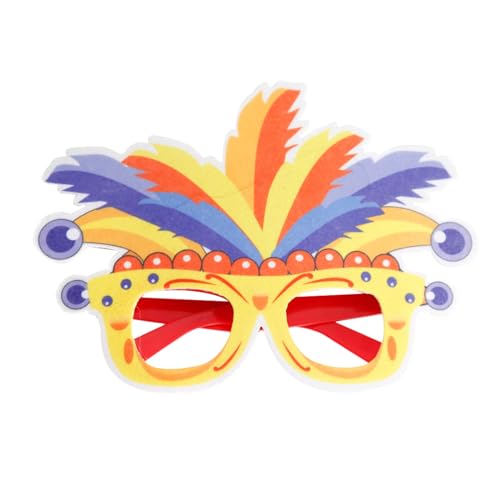 1/n Stück Lustige Party Brillen-Foto Requisiten Maskerade Masken Kostüm Dekoration für Kinder Erwachsene Halloween Karneval Fasching Ball Geburtstag Mexikanischen Hawaiian Party (Mehrfarbig #5) von Micozy