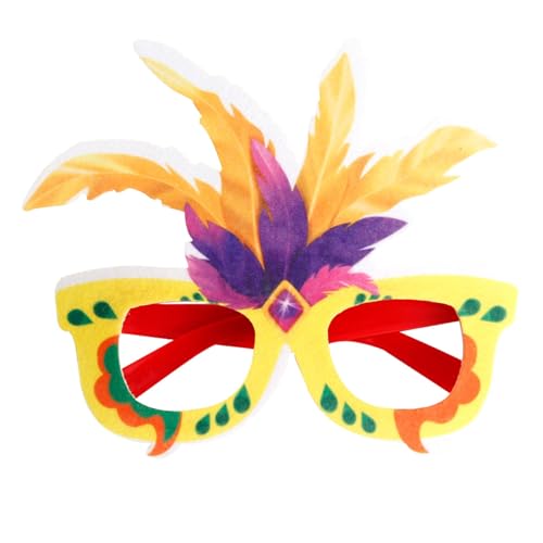 1/n Stück Lustige Party Brillen-Foto Requisiten Maskerade Masken Kostüm Dekoration für Kinder Erwachsene Halloween Karneval Fasching Ball Geburtstag Mexikanischen Hawaiian Party (Mehrfarbig #6) von Micozy