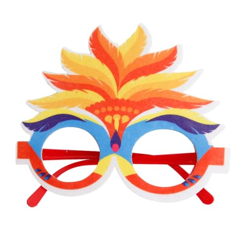 Brillengestelle Verkleiden New Mexico Mardi Gras Brillen Dekoration Foto Requisiten Maskerade Verkleiden Party Zubehör Mardi Gras Kostüm Passende Bunte Feder Gestelle (L) von Micozy