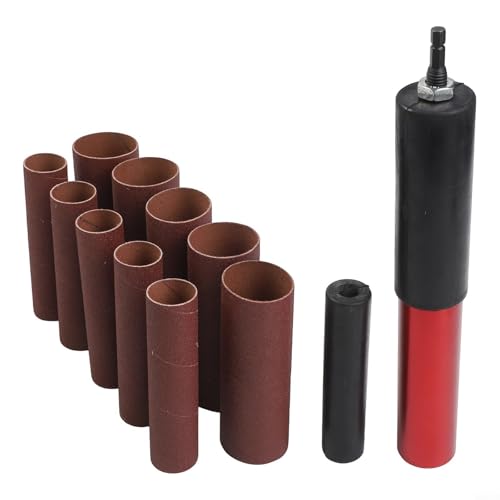 Handgeführter Gummischleiftrommel-Aufsatz für Bohrmaschine, Spindelschleifer-Adapter mit 2 Größen Schleifhülsen, geeignet zum Schleifen und Polieren von Holz, Metall, Kunststoff, Glas und Stein Handgeführter Gummischleiftrommel-Aufsatz für Bohrmaschine, Spindelschleifer-Adapter mit 2 Größen Schleifhülsen, geeignet zum Schleifen und Polieren von Holz, Metall, Kunststoff, Glas und Stein von Micpointik