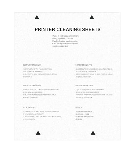 Reinigungsblatt für Laser- und Tintenstrahldrucker, wiederverwendbar, 21,6 x 27,9 cm, Briefgröße, Druckerreinigungspapier für Computer, Scanner, Kopierer, Faxrollen, Reinigungsblatt-Set, 10 Blatt Reinigungsblatt für Laser- und Tintenstrahldrucker, wiederverwendbar, 21,6 x 27,9 cm, Briefgröße, Druckerreinigungspapier für Computer, Scanner, Kopierer, Faxrollen, Reinigungsblatt-Set, 10 Blatt von Microcare Solutions