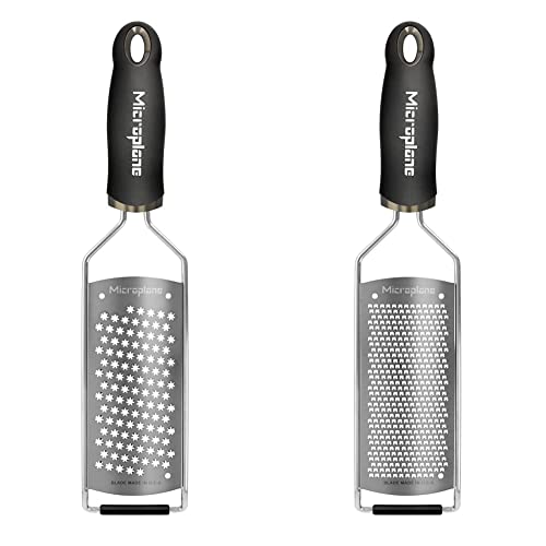 Microplane Reibe Sternenklinge Edelstahl Schwarz Gourmet Serie & Feine Reibe, Gourmet Serie, Edelstahl, schwarz, 35,90 x 6,41 x 1,92 cm von Microplane