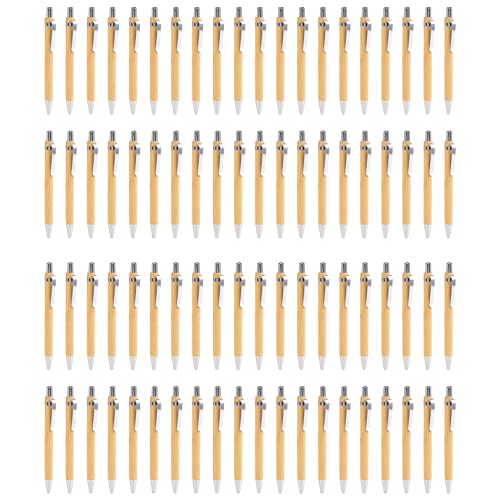 Micvtve 80 StüCk Kugelschreiber Stift Set Bambus und Schreiben GeräTe, 40 StüCk Schwarze Tinte & 40 StüCk Blaue Tinte Micvtve 80 StüCk Kugelschreiber Stift Set Bambus und Schreiben GeräTe, 40 StüCk Schwarze Tinte & 40 StüCk Blaue Tinte von Micvtve