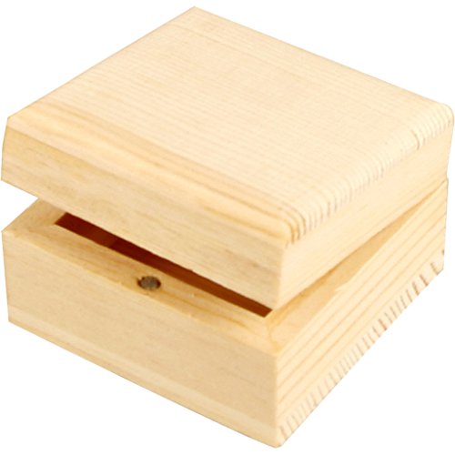 Schmuckkästchen von Creativ, aus Holz, klein und quadratisch, mit Magnetverschluss – 576290, 1 Stück von Creativ