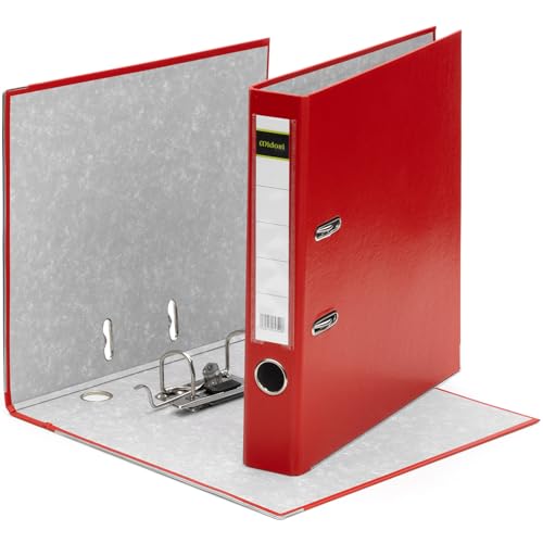 MIDORI Ordner PP-Color aus Kunststoff | 10er Pack Aktenordner 5 cm breit im DIN A4 Format in Rot | Schmaler Briefordner Ringordner mit austauschbarem Rückenschild MIDORI Ordner PP-Color aus Kunststoff | 10er Pack Aktenordner 5 cm breit im DIN A4 Format in Rot | Schmaler Briefordner Ringordner mit austauschbarem Rückenschild von Midori