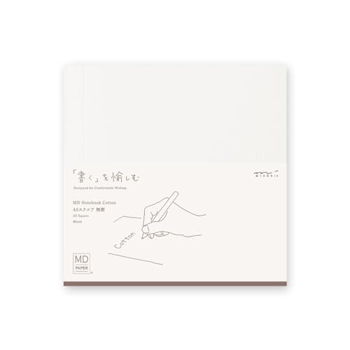 DESIGNPHIL 15347006 Notizbuch Midori MD, Baumwolle, A5, kariert, unliniert von Midori