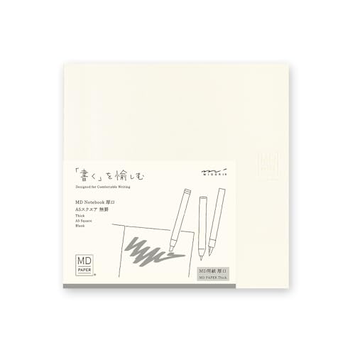 DESIGNPHIL Midori 15349006 MD Notizbuch, A5, kariert, dick, unliniert, DESIGNPHIL Midori 15349006 MD Notizbuch, A5, kariert, dick, unliniert, von Midori