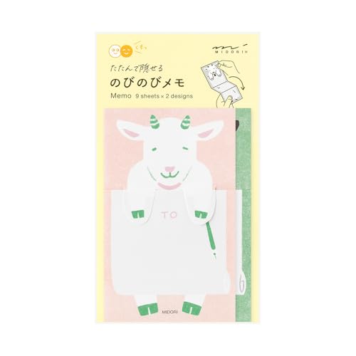 Midori 11824006 Notizblock, Ziegenmuster von Midori
