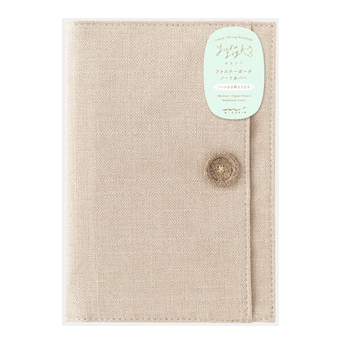 Midori 15360006 Heftumschlag, Log B6 Stoff, beige Midori 15360006 Heftumschlag, Log B6 Stoff, beige von Midori