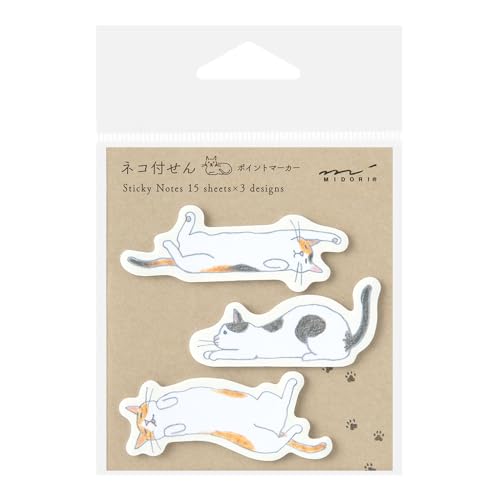 Midori 19090006 Haftnotizen Haftnotizen Haftpapierspitze Stretch Katze Muster Midori 19090006 Haftnotizen Haftnotizen Haftpapierspitze Stretch Katze Muster von Midori