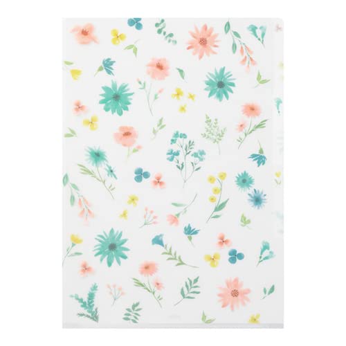 Midori 3 Pocket Holder A4 35486 Floral B | Aktenmappe transparent Midori 3 Pocket Holder A4 35486 Floral B | Aktenmappe transparent von Midori