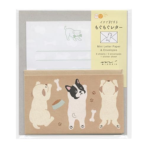 Midori 86936006 - Mini Buchstaben Set 936 mit Aufklebern, Hundemuster von Midori