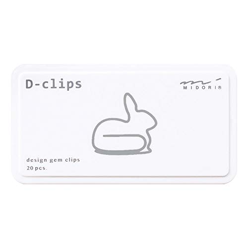 Midori D-clips Hase Büroklammern (20Stück) 43388-006 von Midori
