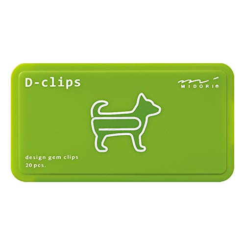 Midori D-clips Hund Büroklammern (20Stück) 43386-006 von Midori