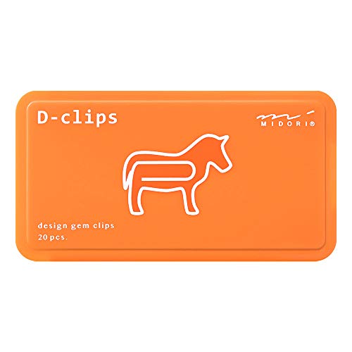 Midori D-clips Pferd Büroklammern (20Stück) 43393-006 von Midori