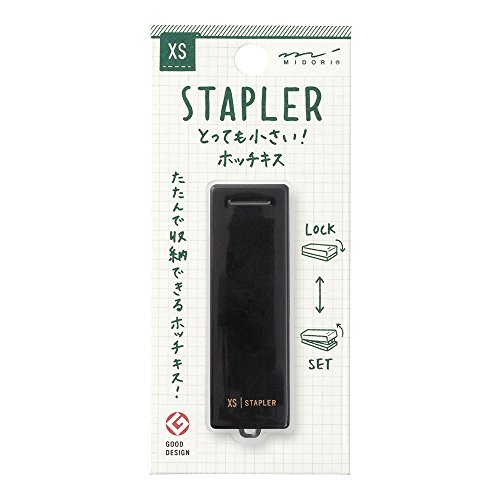 Midori Kompaktheftgerät, XS Serie, schwarz (35270006) von Midori