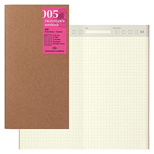 Midori Traveler's Notebook (Refill 005) 2 Month Diary grid by Midori von Midori Way
