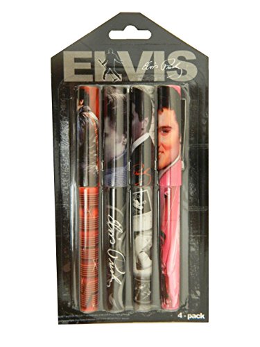 Midsouth Products Elvis Presley Kugelschreiber-Set, 4 Stück Sammlerstück-Kugelschreiber mit ikonischen Elvis-Fotos, offizielles Lizenzprodukt Midsouth Products Elvis Presley Kugelschreiber-Set, 4 Stück Sammlerstück-Kugelschreiber mit ikonischen Elvis-Fotos, offizielles Lizenzprodukt von Midsouth Products
