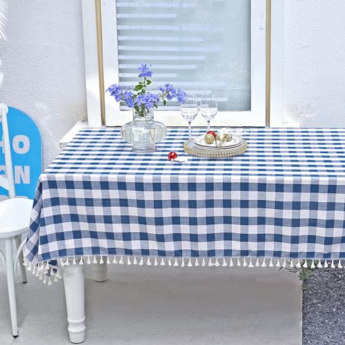Midsummer Breeze Buffalo Karierte quadratische Tischdecke, Sackleinen, Gingham-Tischdecke für Thanksgiving, Weihnachten, Küche, Restaurant, Urlaub, Innen- und Außenbereich, 55 x 55 cm, Marineblau Midsummer Breeze Buffalo Karierte quadratische Tischdecke, Sackleinen, Gingham-Tischdecke für Thanksgiving, Weihnachten, Küche, Restaurant, Urlaub, Innen- und Außenbereich, 55 x 55 cm, Marineblau von Midsummer Breeze