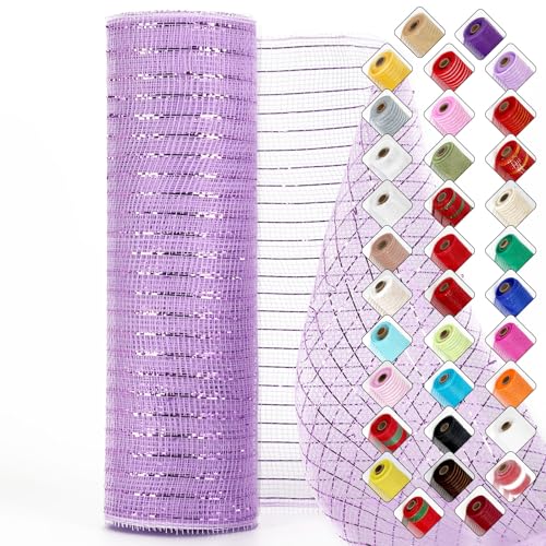 Miegecha Netzband für Kränze, 25,4 cm x 9,2 m, Oster-Netzband mit glänzender Metallic-Folie für Ostern, Weihnachten, Party, Hochzeit, Heimdekoration, Bastelprojekte und Geschenkverpackungen Miegecha Netzband für Kränze, 25,4 cm x 9,2 m, Oster-Netzband mit glänzender Metallic-Folie für Ostern, Weihnachten, Party, Hochzeit, Heimdekoration, Bastelprojekte und Geschenkverpackungen von Miegecha