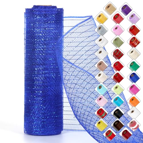 Miegecha Netzband für Kränze, 25,4 cm x 9,2 m, Oster-Netzband mit glänzender Metallic-Folie für Ostern, Weihnachten, Party, Hochzeit, Heimdekoration, Bastelprojekte und Geschenkverpackungen Miegecha Netzband für Kränze, 25,4 cm x 9,2 m, Oster-Netzband mit glänzender Metallic-Folie für Ostern, Weihnachten, Party, Hochzeit, Heimdekoration, Bastelprojekte und Geschenkverpackungen von Miegecha
