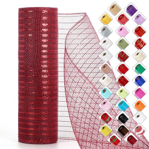 Miegecha Netzband für Kränze, 25,4 cm x 9,2 m, Oster-Netzband mit glänzender Metallic-Folie für Ostern, Weihnachten, Party, Hochzeit, Heimdekoration, DIY-Handwerksprojekte und Geschenkverpackungen Miegecha Netzband für Kränze, 25,4 cm x 9,2 m, Oster-Netzband mit glänzender Metallic-Folie für Ostern, Weihnachten, Party, Hochzeit, Heimdekoration, DIY-Handwerksprojekte und Geschenkverpackungen von Miegecha