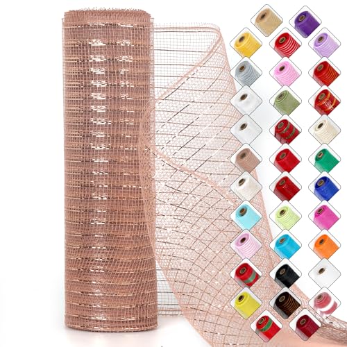 Miegecha Netzband für Kränze, 25,4 cm x 9,2 m, Osternetzband mit glänzender Metallic-Folie für Ostern, Weihnachten, Party, Hochzeit, Heimdekoration, DIY-Handwerksprojekte und Geschenkverpackungen Miegecha Netzband für Kränze, 25,4 cm x 9,2 m, Osternetzband mit glänzender Metallic-Folie für Ostern, Weihnachten, Party, Hochzeit, Heimdekoration, DIY-Handwerksprojekte und Geschenkverpackungen von Miegecha