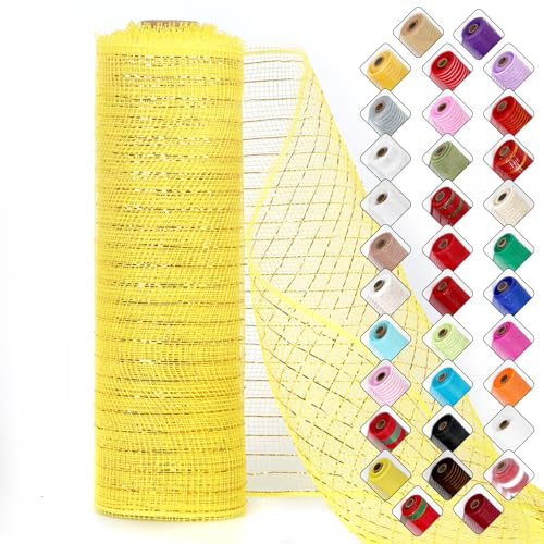 Miegecha Netzband für Kränze, 25,4 cm x 9,2 m, Osternetzband mit glänzender Metallic-Folie für Ostern, Weihnachten, Party, Hochzeit, Heimdekoration, DIY-Handwerksprojekte und Geschenkverpackungen Miegecha Netzband für Kränze, 25,4 cm x 9,2 m, Osternetzband mit glänzender Metallic-Folie für Ostern, Weihnachten, Party, Hochzeit, Heimdekoration, DIY-Handwerksprojekte und Geschenkverpackungen von Miegecha