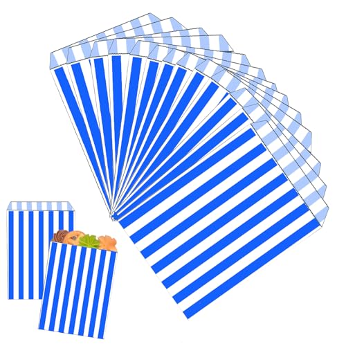 100 Dunkel Blau Gestreifte Papiertüten, 12x18cm, SchenkePapiertüten, Schokolade, Bonbons und Plätzchen Für Kinder,Pommes und Dergleichen, Feten Für die Weihnachtsfeier und die Geburtstage. 100 Dunkel Blau Gestreifte Papiertüten, 12x18cm, SchenkePapiertüten, Schokolade, Bonbons und Plätzchen Für Kinder,Pommes und Dergleichen, Feten Für die Weihnachtsfeier und die Geburtstage. von Mienocol