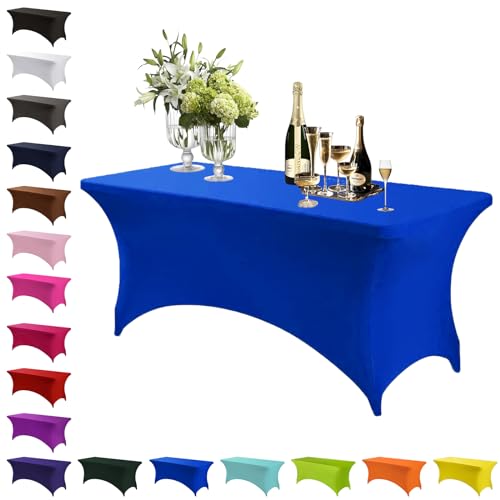 Spandex Stretch Tischdecke Königsblau,4FT Hohem Elastik Waschbare und knitterfreie rechteckige Stretch Tischdecke,Elastische Tischdecken für Geburtstags,Hochzeit,Weihnachten,Bankett Tischdekoration Spandex Stretch Tischdecke Königsblau,4FT Hohem Elastik Waschbare und knitterfreie rechteckige Stretch Tischdecke,Elastische Tischdecken für Geburtstags,Hochzeit,Weihnachten,Bankett Tischdekoration von Mienocol