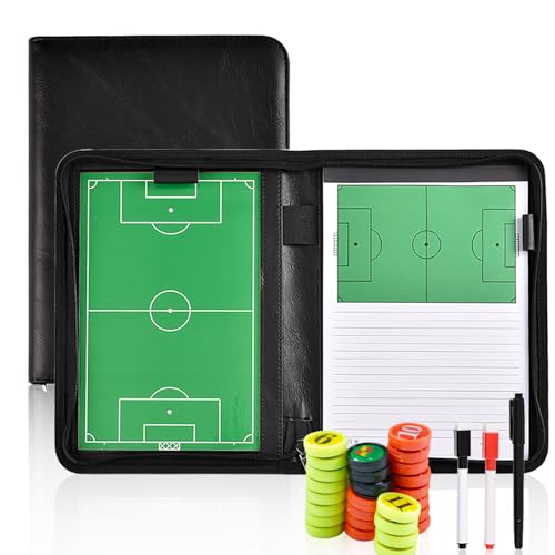 Miershanwell Magneten Taktiktafel Fußball Trainermappe, Professional Taktikboard Fussball für Trainer, Taktikmappe Soccer Football Coaching Board fußball zubehör mit Magnete, Stifte, Radiergummi Miershanwell Magneten Taktiktafel Fußball Trainermappe, Professional Taktikboard Fussball für Trainer, Taktikmappe Soccer Football Coaching Board fußball zubehör mit Magnete, Stifte, Radiergummi von Miershanwell