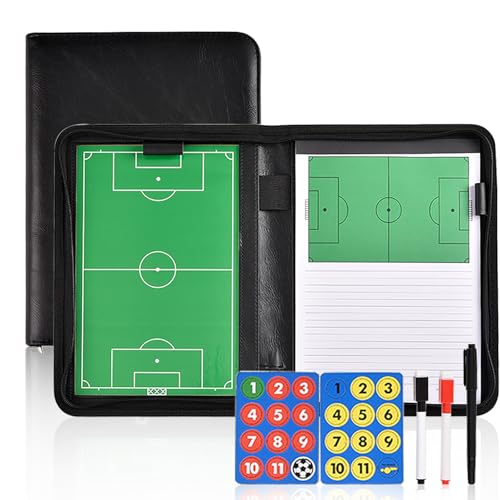 Miershanwell Magneten Taktiktafel Fußball Trainermappe, Professional Taktikboard Fussball für Trainer, Taktikmappe Soccer Football Coaching Board fußball zubehör mit Magnete, Stifte, Radiergummi Miershanwell Magneten Taktiktafel Fußball Trainermappe, Professional Taktikboard Fussball für Trainer, Taktikmappe Soccer Football Coaching Board fußball zubehör mit Magnete, Stifte, Radiergummi von Miershanwell