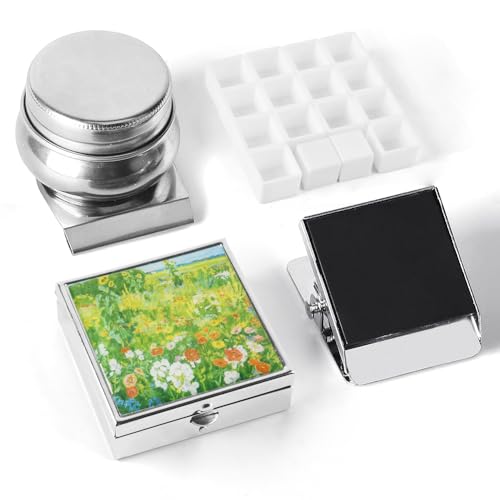 Tragbare Mini-Blechbox mit 14 Mulden, leere Aquarell-Palette, Farbmischtablett ist ein kleines Aufbewahrungs-Reise-Set mit magnetischem Clip und Öltopf, perfekt für Outdoor-Skizzieren und DIY-Malerei Tragbare Mini-Blechbox mit 14 Mulden, leere Aquarell-Palette, Farbmischtablett ist ein kleines Aufbewahrungs-Reise-Set mit magnetischem Clip und Öltopf, perfekt für Outdoor-Skizzieren und DIY-Malerei von Mifuner