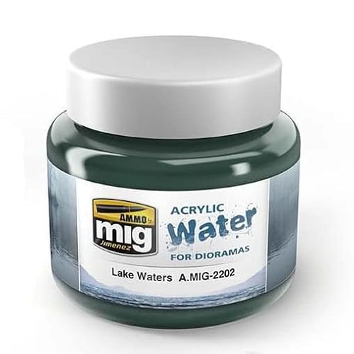 AMMO A.MIG-2202 Lake Waters Acrylwasser (250 ml) Gläser, Mehrfarbig von Mig Jimenez