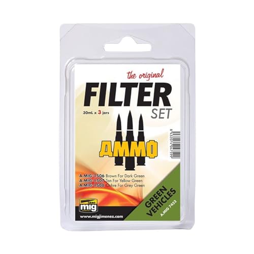 Mig Jimenez Ammo_A.MIG-7452 Munitionsfilter-Set für grüne Fahrzeuge, Mehrfarbig Mig Jimenez Ammo_A.MIG-7452 Munitionsfilter-Set für grüne Fahrzeuge, Mehrfarbig von Mig Jimenez