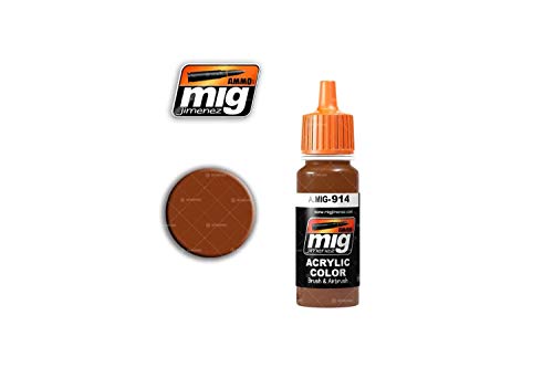 Ammo MIG-0914 Acrylfarben Rotbraun hell (17 ml), Mehrfarbig von Mig Jimenez
