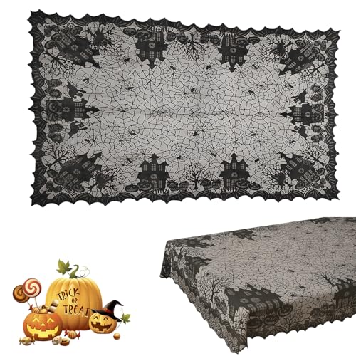Halloween Tischdecke, Halloween Deko Tischdecke 137X182cm, Halloween Table Cloth, Horror-Party, Mottoparty Und Geisterfestivals von MigWoo