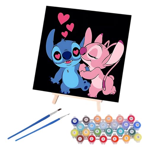 MigWoo Malen Nach Zahlen für Kinder und Erwachsene, Handbemalte Kits mit 2 Pinsel und Rahmen Acrylfarben, Cartoon Painting Malen Nach Zahlen Junior für Wohndekoration und Geschenke von MigWoo