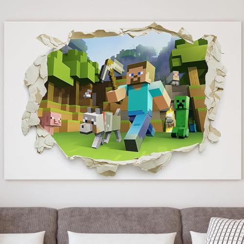 MigWoo Wandtattoo Kinderzimmer Junge, Wandtattoo Schlafzimmer Wandsticker Kinderzimmer Jungen und Mädchen, Videospiel Wandstikcer, Abnehmbare Aufkleber Wall Stickers Wanddekoration von MigWoo