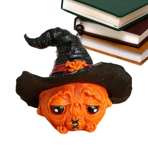 Mihauuke Halloween-Kürbis für den Schreibtisch | Halloween Deko Für Innen- Und Außenbereich,Exquisites Festliches Lustiges Deko Accessoire Für Büro Wohnzimmer Fensterbank Schlafzimmer Party von Mihauuke