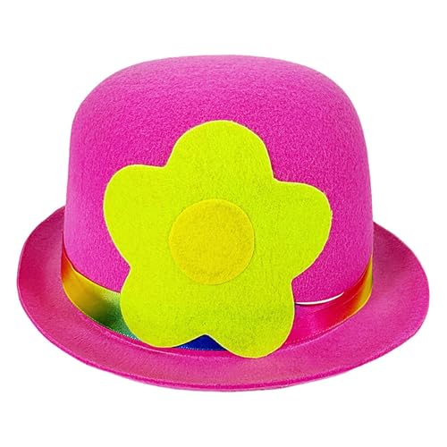 Mihauuke Jester Hut,Blumenmuster Clownhut mit Flacher Krone - Kreatives Bequemes Narrenzubehör Für Kostüme Feste Draußen Treffen Zuhause von Mihauuke