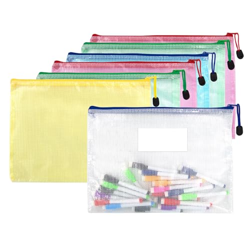 Kunststoffhüllen A5, 5 Stück, Dokumentenmappen, Reißverschlusstaschen, A5, Dokumententaschen aus Kunststoff mit Reißverschluss, für Schule, Büro, Hausaufgaben, Reisen, Aufbewahrungstaschen Kunststoffhüllen A5, 5 Stück, Dokumentenmappen, Reißverschlusstaschen, A5, Dokumententaschen aus Kunststoff mit Reißverschluss, für Schule, Büro, Hausaufgaben, Reisen, Aufbewahrungstaschen von Miionwii