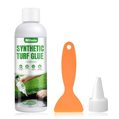 Kunstrasen Spezialkleber, Hochwertiger Zweikomponentenkleber für Kunstrasen, Gummi- und PVC-Böden, Kunstrasen Zubehör, 250ML von Miioto