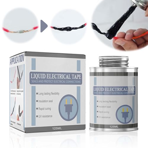 Miioto Insulating Glue, Fluessiges Isolierband Schwarz, 125ML Flüssiger Isolierkleber, Flüssig Isolierender, Flüssiges Elektrisches Klebeband, Hochtemperaturbeständiger Kleber (Schwarz) Miioto Insulating Glue, Fluessiges Isolierband Schwarz, 125ML Flüssiger Isolierkleber, Flüssig Isolierender, Flüssiges Elektrisches Klebeband, Hochtemperaturbeständiger Kleber (Schwarz) von Miioto