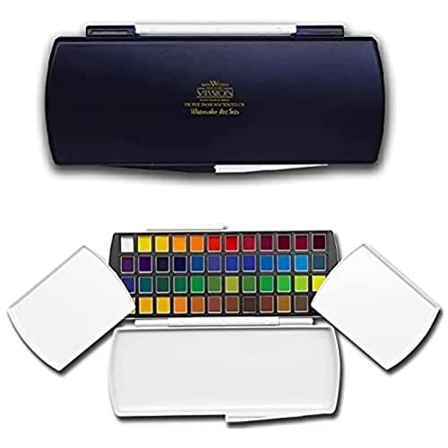 MIJELLO 87029 Mission Gold Aquarell-Kasten mit 1/2 Näpfchen, cadmiumfreie Künstler-Aquarellfarbe, 48 halbe Näpfchen je 1,2 ml Aquarell-Farbe, inkl. 2 Mischpaletten MIJELLO 87029 Mission Gold Aquarell-Kasten mit 1/2 Näpfchen, cadmiumfreie Künstler-Aquarellfarbe, 48 halbe Näpfchen je 1,2 ml Aquarell-Farbe, inkl. 2 Mischpaletten von Mijello