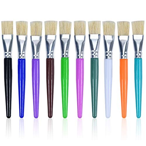 10 Stück Kinder Pinsel Malpinsel, Flacher Kinder Pinsel Set Borstenpinsel Aquarell Ölmalpinsel Kinder Malpinsel Schulmalpinsel Malpinsel für Studenten Anfänger Malpraxis 10 Stück Kinder Pinsel Malpinsel, Flacher Kinder Pinsel Set Borstenpinsel Aquarell Ölmalpinsel Kinder Malpinsel Schulmalpinsel Malpinsel für Studenten Anfänger Malpraxis von Mikihat